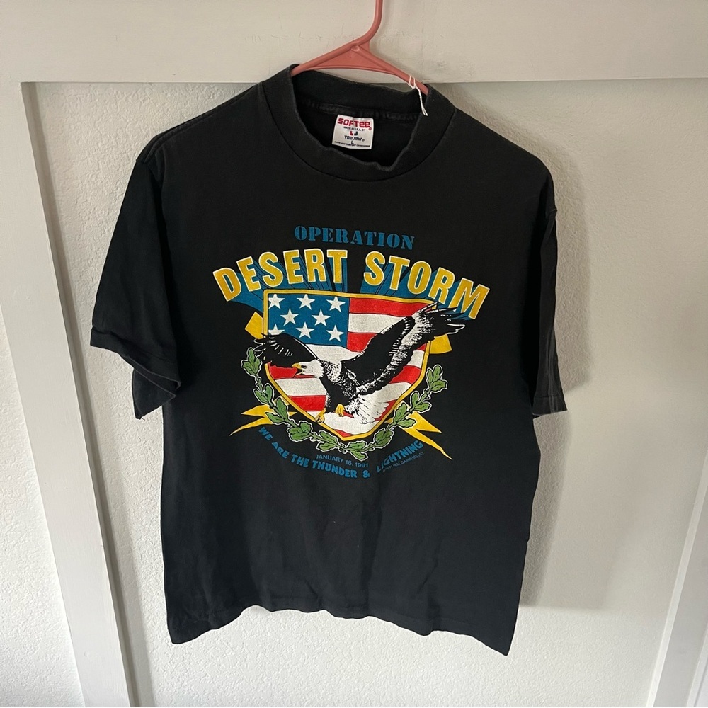 Sof Tee Men's Large 1991 Desert Storm T-shirt